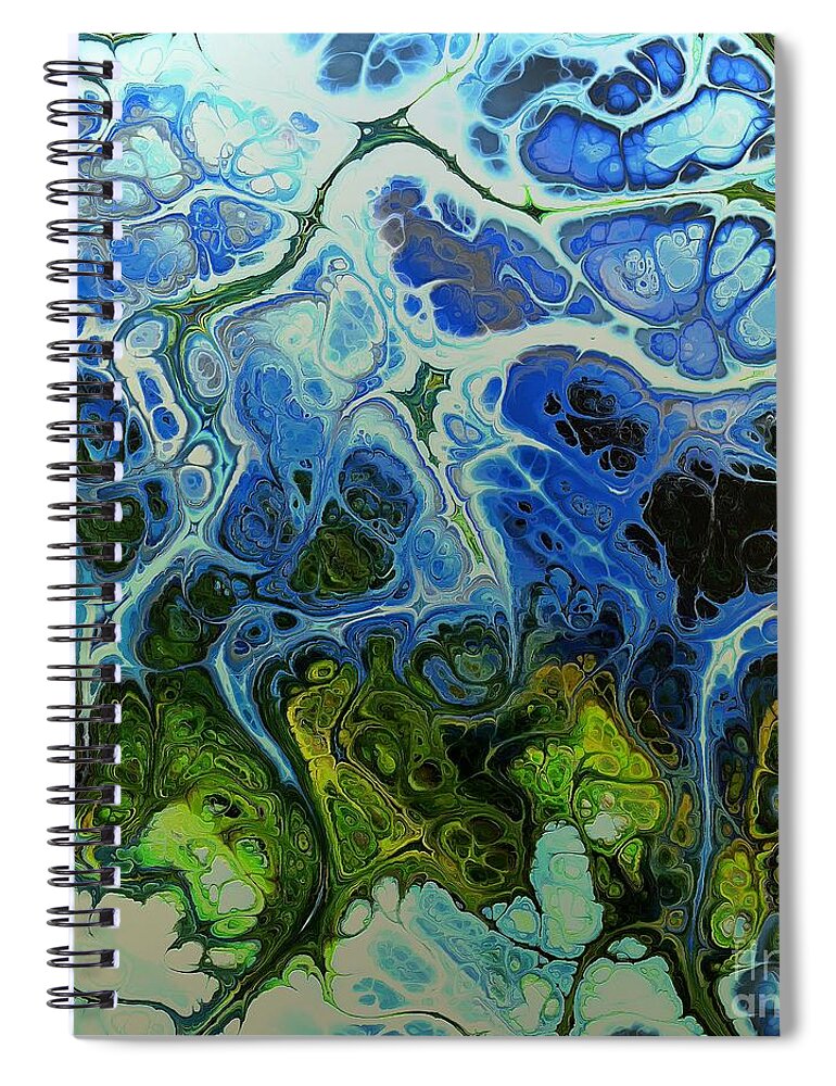 Blue Spiral Notebook featuring the photograph Northwest Swirl of Blue Green Earth by Sea Change Vibes
