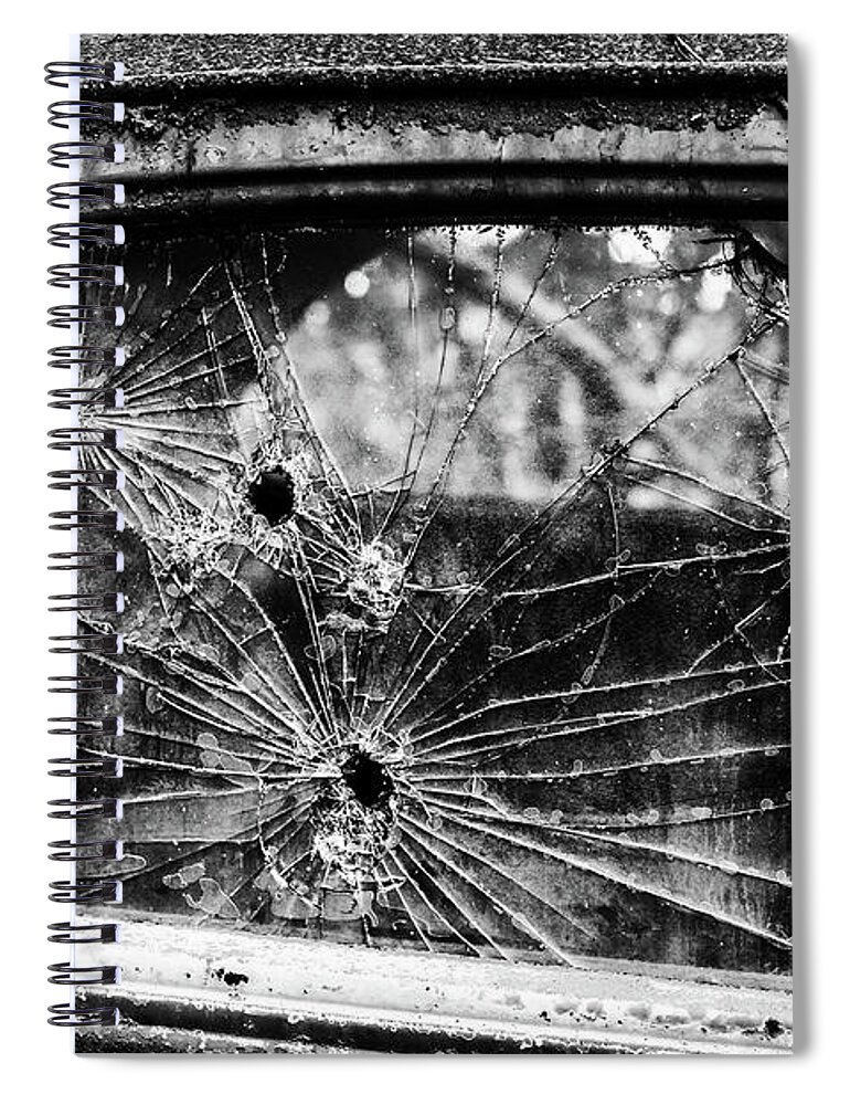 Flemings Spiral Notebook featuring the photograph Not Bulletproof by Louis Dallara