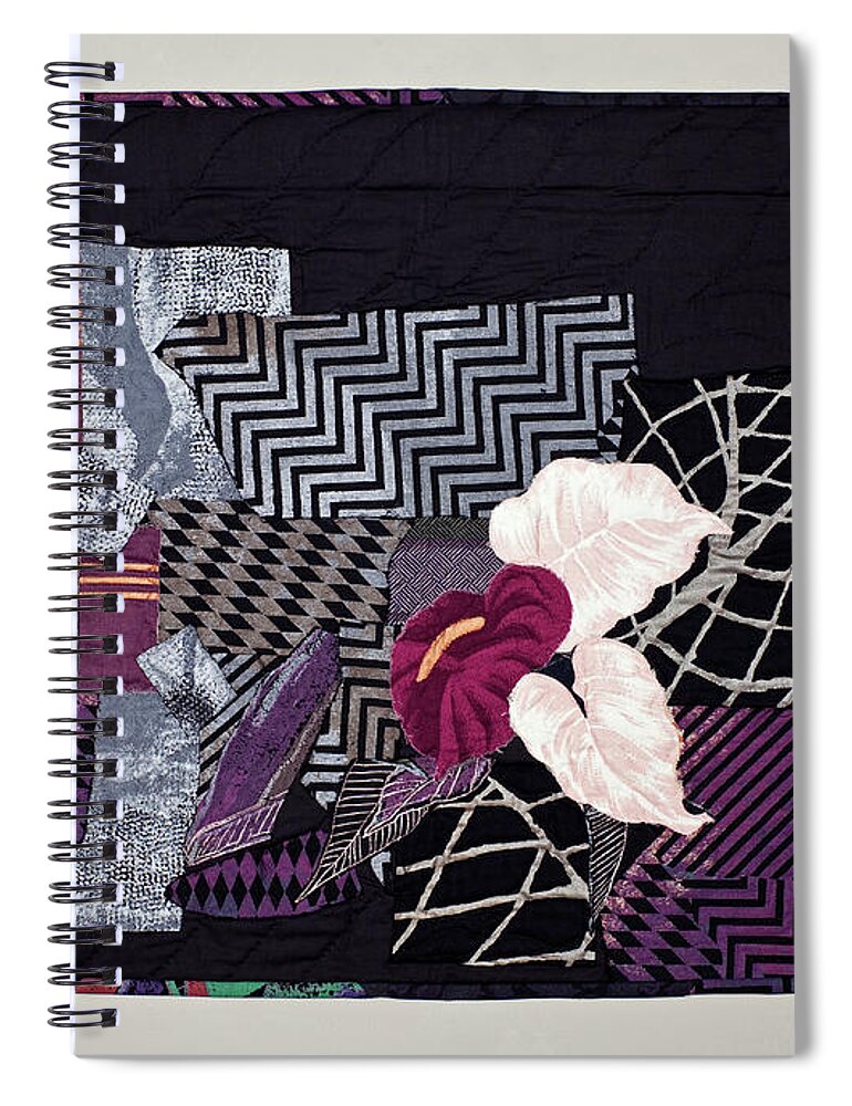 Black Spiral Notebook featuring the mixed media Not Everything in Life is Black or White by Vivian Aumond