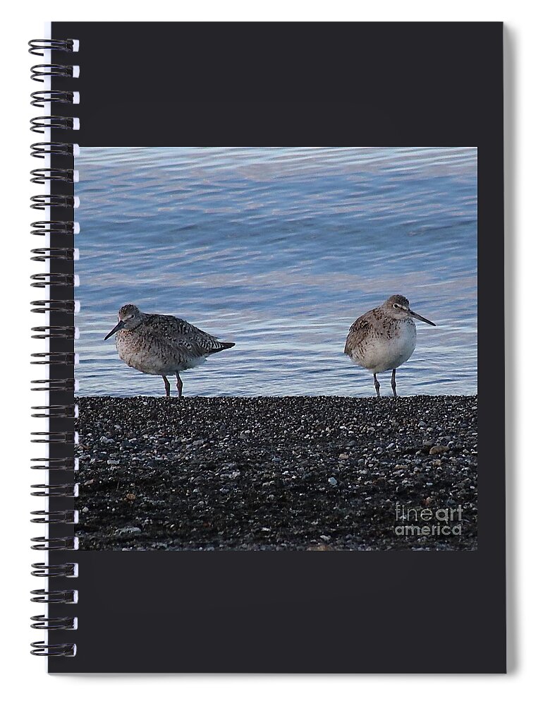 Long-billed Dowitcher Spiral Notebook featuring the photograph Not talking to you by Yvonne M Smith