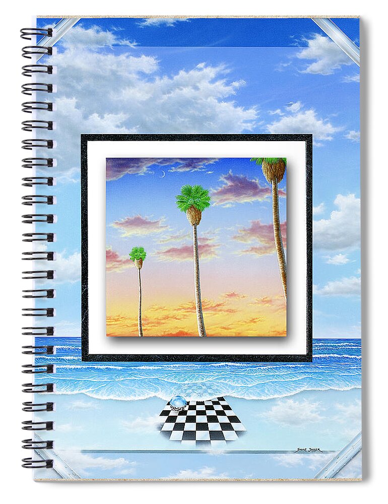 Ocean Spiral Notebook featuring the painting Noteworthy Aspirations by Snake Jagger