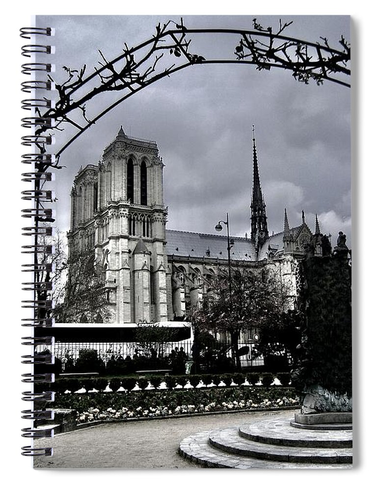 Notre Dame Spiral Notebook featuring the photograph Notre Dame Before the Burn 5 by Tanya White
