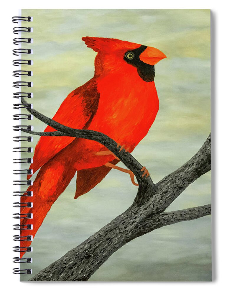 Winter Spiral Notebook featuring the painting November Winds by JP McKim