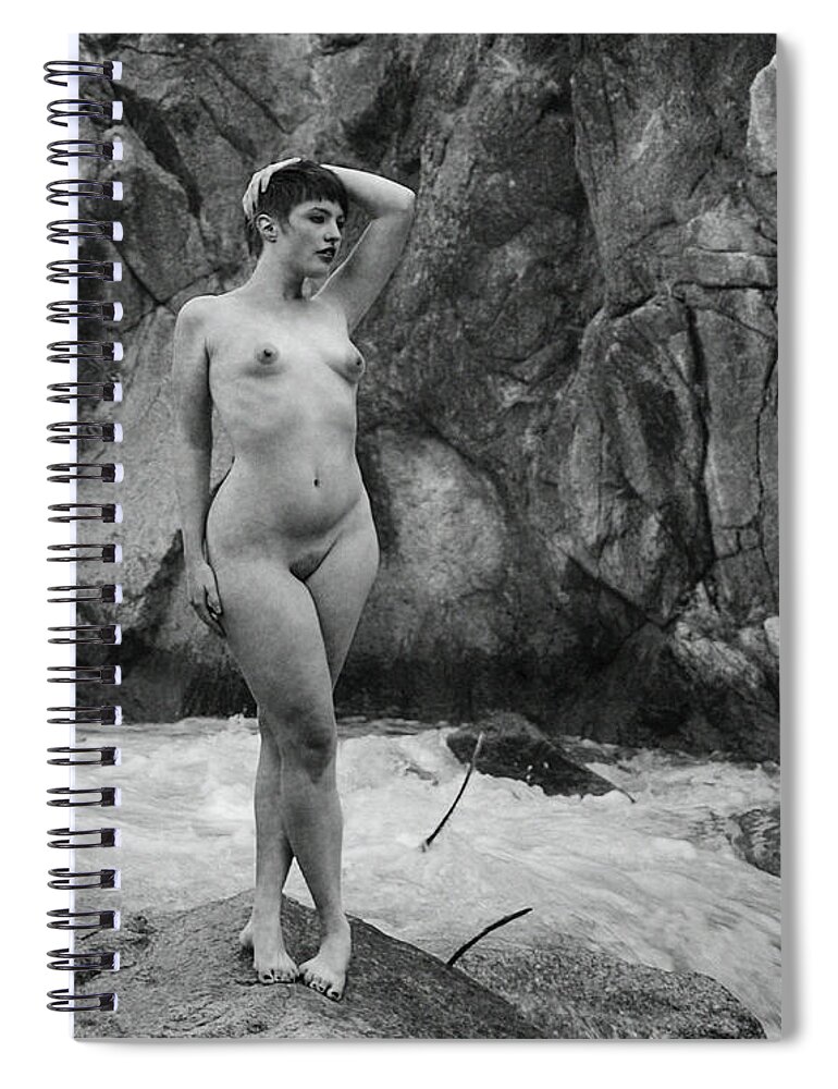 Girl Spiral Notebook featuring the photograph Nude Art Modelling by Robert WK Clark