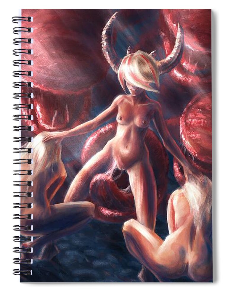 Nude Girl Alien sex Dragon Erotic Dark Fantasy Lesbian pussy Art boobs  Monster hentai Space Vagina Spiral Notebook by Michael Milotvorsky - Pixels  Merch