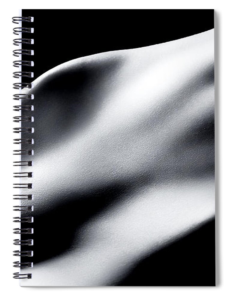 Nude Spiral Notebook featuring the photograph Nude woman body closeup of crotch abstract by Maxim Images Exquisite Prints