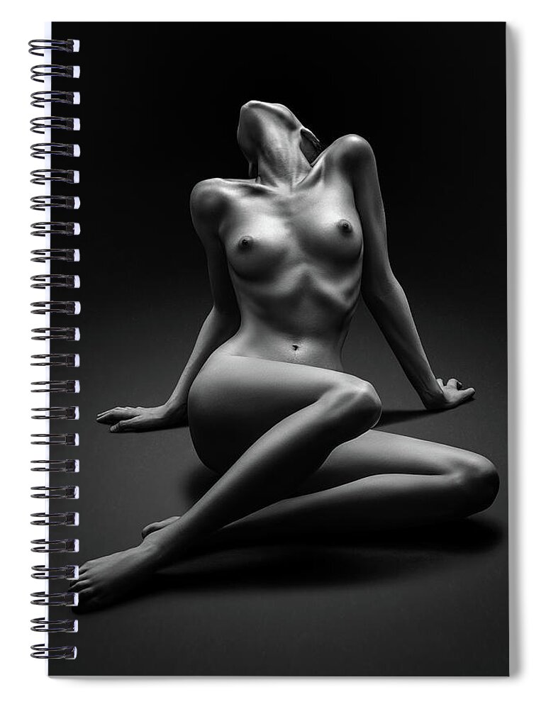 Woman Spiral Notebook featuring the photograph Nude woman bodyscape 99 by Johan Swanepoel