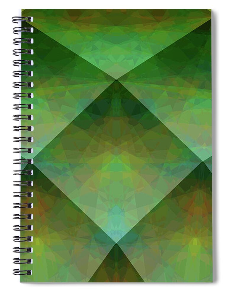  Spiral Notebook featuring the digital art O33CC-6-7-8-9_BlRLyCxx2 by Primary Design Co