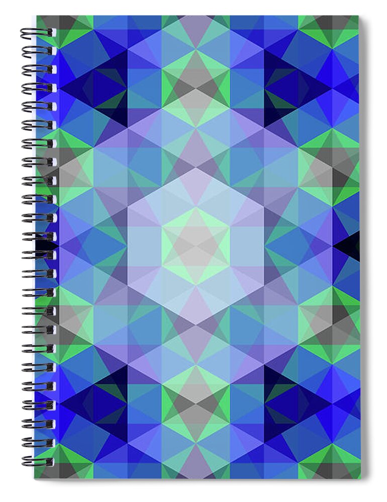  Spiral Notebook featuring the digital art O6MSC_RGBxx6 by Primary Design Co