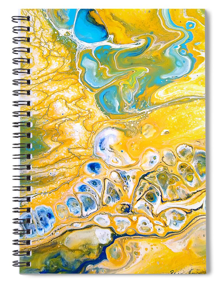  Spiral Notebook featuring the painting Oasis by Rein Nomm