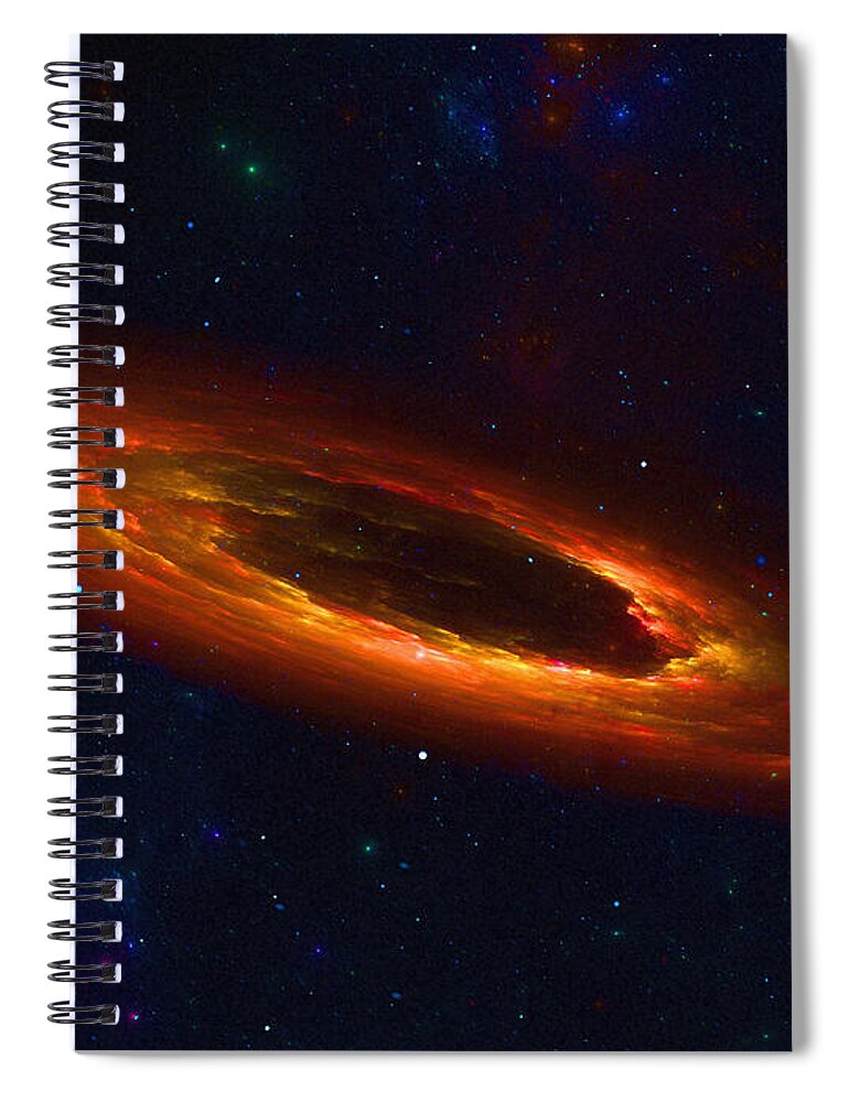 3d Spiral Notebook featuring the painting Object Fire Ring by George Art Gallery