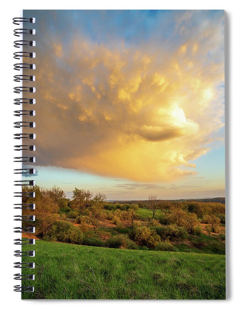 Clouds Spiral Notebook featuring the photograph Observation Trail Big Clouds by Jason Fink