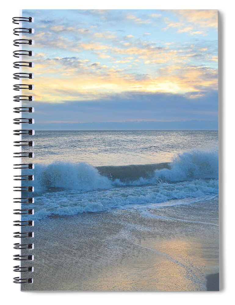 Obx Sunrise Spiral Notebook featuring the photograph OBX Sunrise in March by Barbara Ann Bell