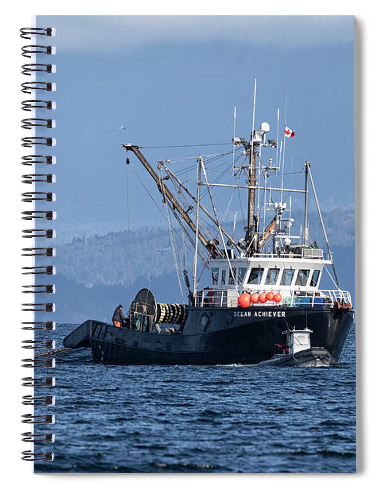Ocean Achiever Spiral Notebook featuring the photograph Ocean Achiever by Randy Hall