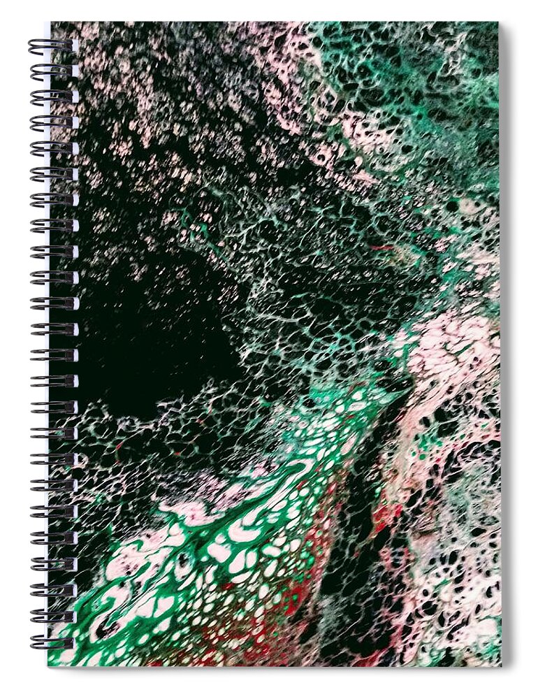 Ocean Spiral Notebook featuring the painting Ocean Blast by Anna Adams