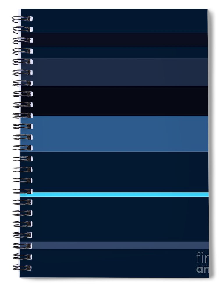 Light Blue Spiral Notebook featuring the digital art Ocean Lines by Wade Hampton
