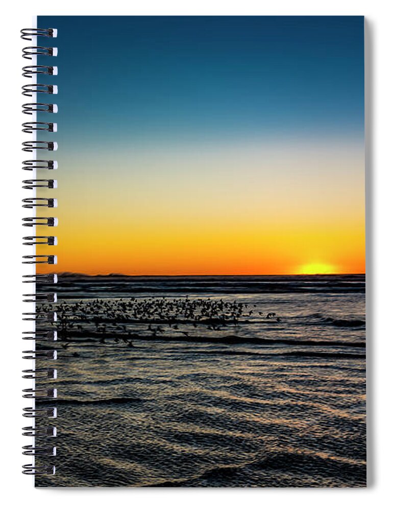 Day Spiral Notebook featuring the photograph Ocean Shores Sunset 3 by Pelo Blanco Photo