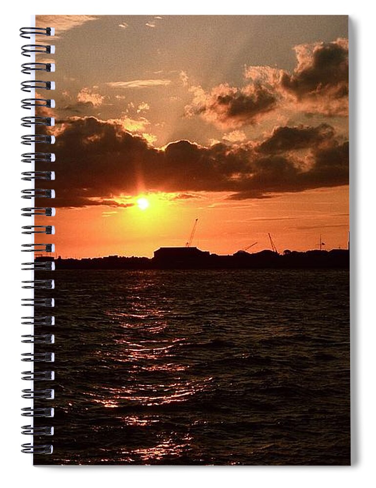 Ocean Spiral Notebook featuring the photograph Ocean Sunset by Gordon James