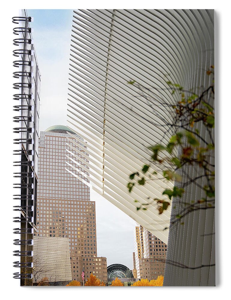 Nyc Spiral Notebook featuring the photograph Oculus Flying Ribs by Christine Ley
