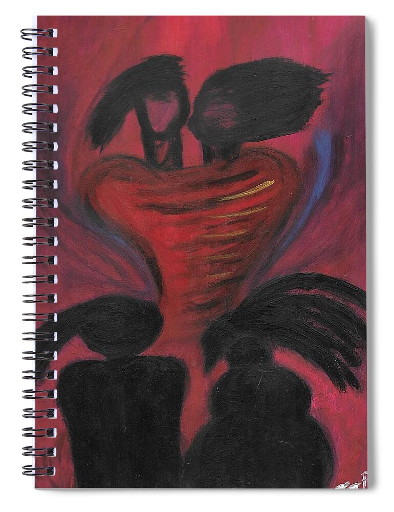 Love Spiral Notebook featuring the painting Of Days Gone Bye by Esoteric Gardens KN