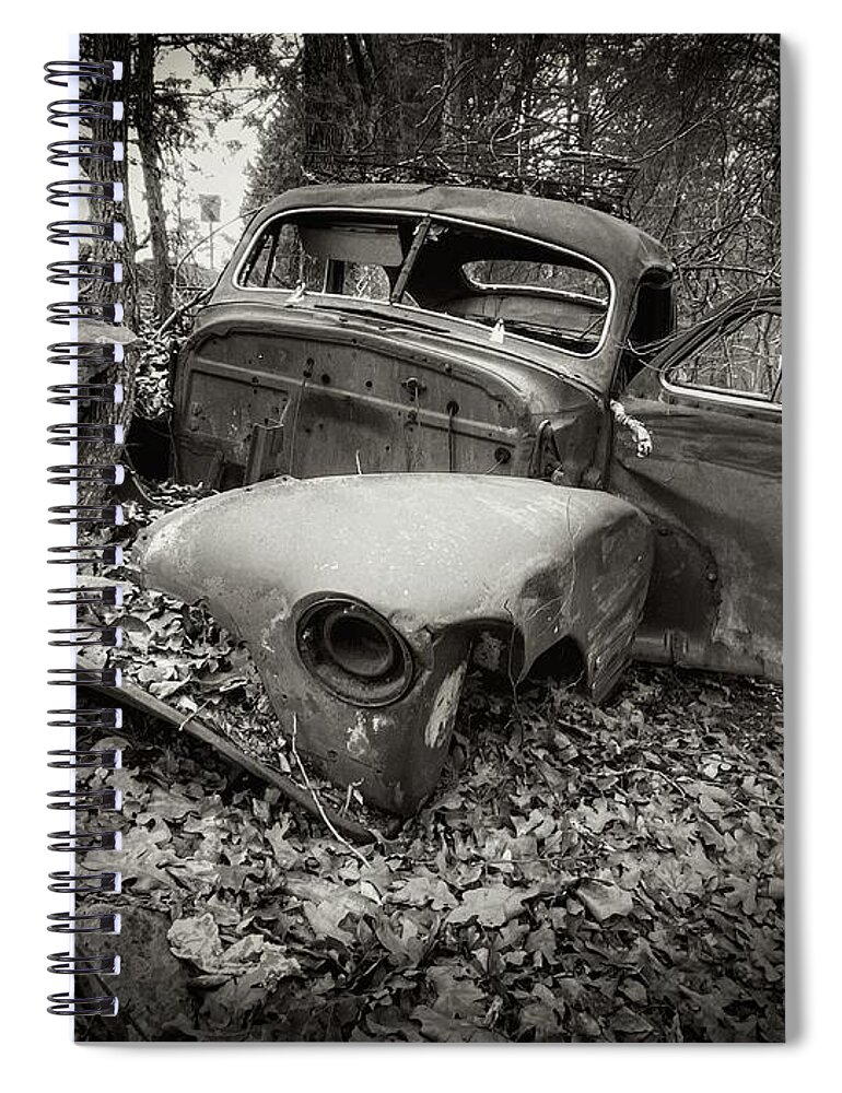 Blackandwhite Spiral Notebook featuring the photograph Oh the Stories by Pam Rendall