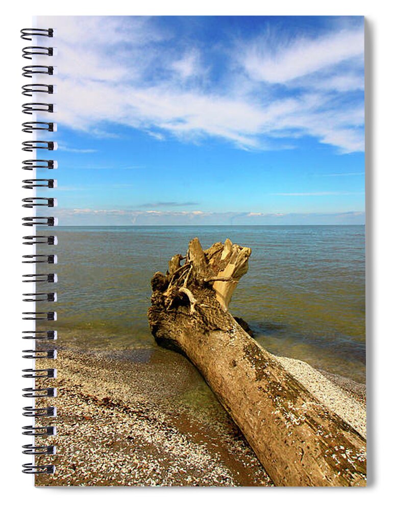Lake Erie Spiral Notebook featuring the photograph Coastal Ohio Series 4 by Mary Walchuck