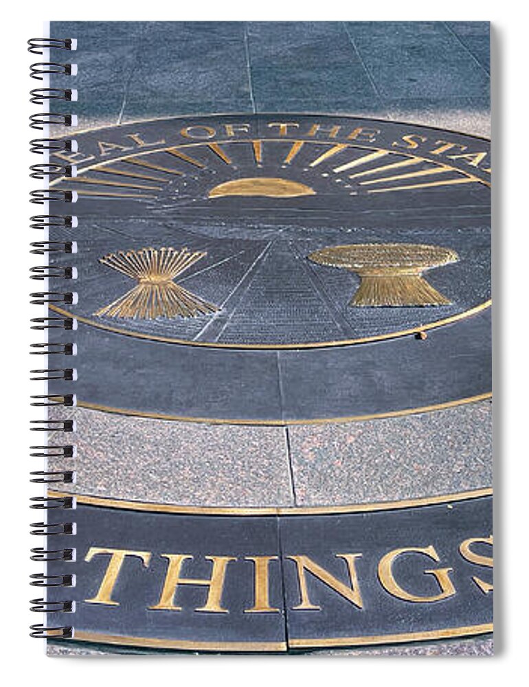 Ohio Seal Spiral Notebook featuring the photograph Ohio State Seal 2421 by Jack Schultz