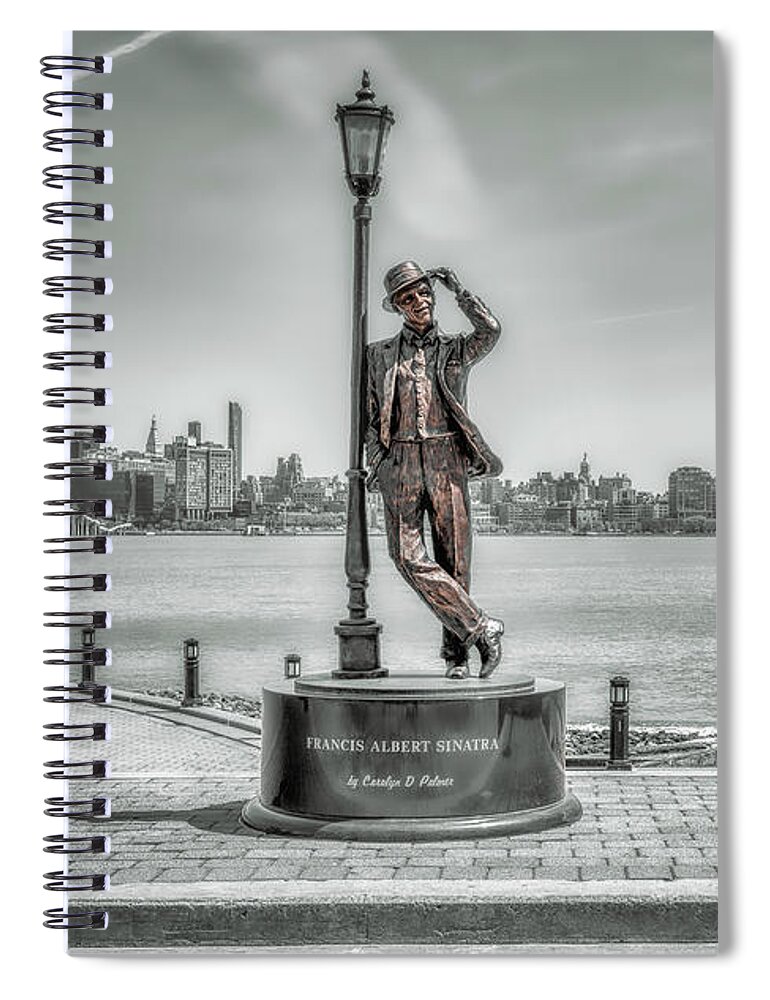 Hoboken Spiral Notebook featuring the photograph Ol Blue Eyes in Hoboken by Penny Polakoff