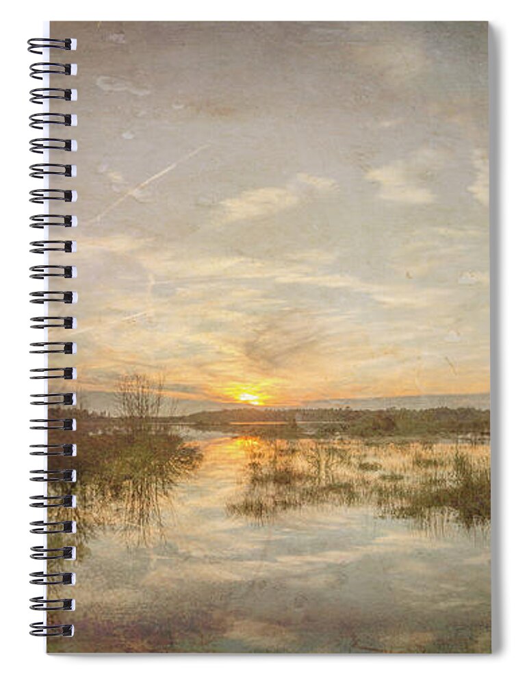 Sunset Spiral Notebook featuring the photograph Old Bog New Sunset by Beth Sawickie
