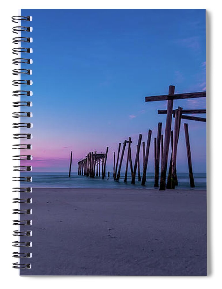 59th Pier Spiral Notebook featuring the photograph Old Broken 59th Street Pier 2 by Louis Dallara