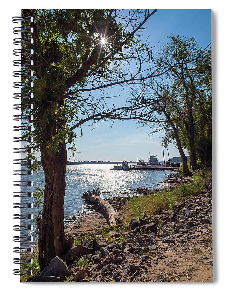 Ferry Spiral Notebook featuring the photograph Old Ferry by Grant Twiss