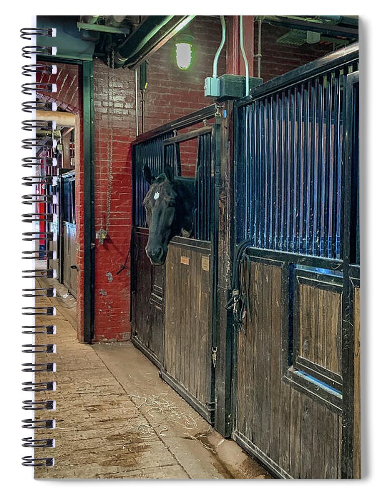 Animals Spiral Notebook featuring the photograph Old Guard Stables by Lora J Wilson