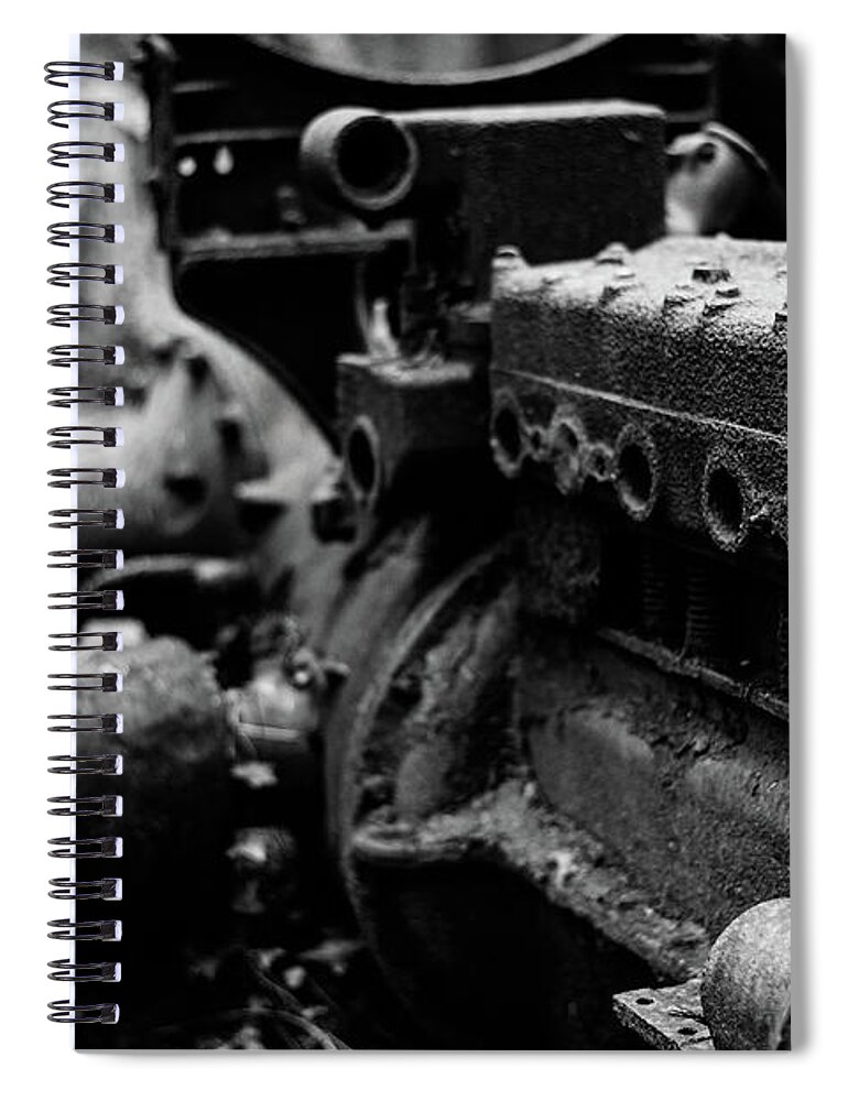 Tractor Spiral Notebook featuring the photograph Old Iron by Gavin Lewis