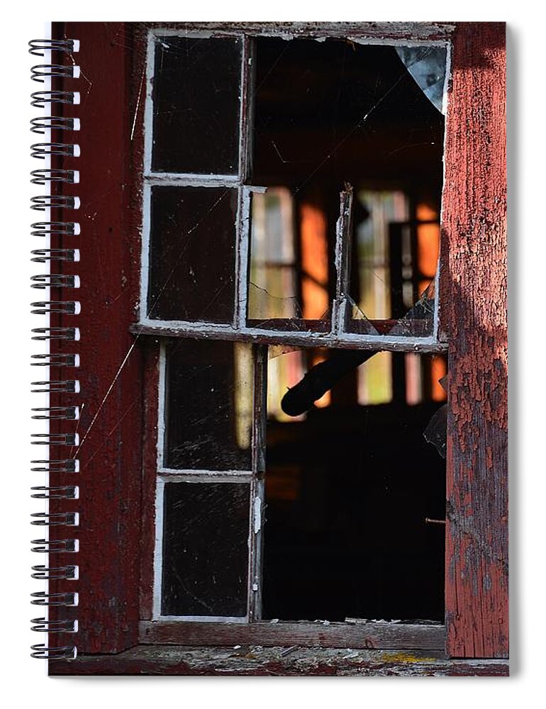 Old Mill Spiral Notebook featuring the photograph Old Maine Casket Mill by Steve Brown