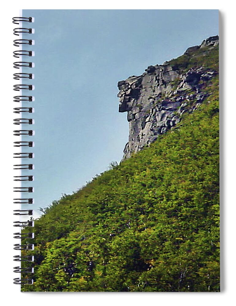 Old Man Of The Mountain Spiral Notebook featuring the photograph Old Man of the Mountain by Robert Clifford