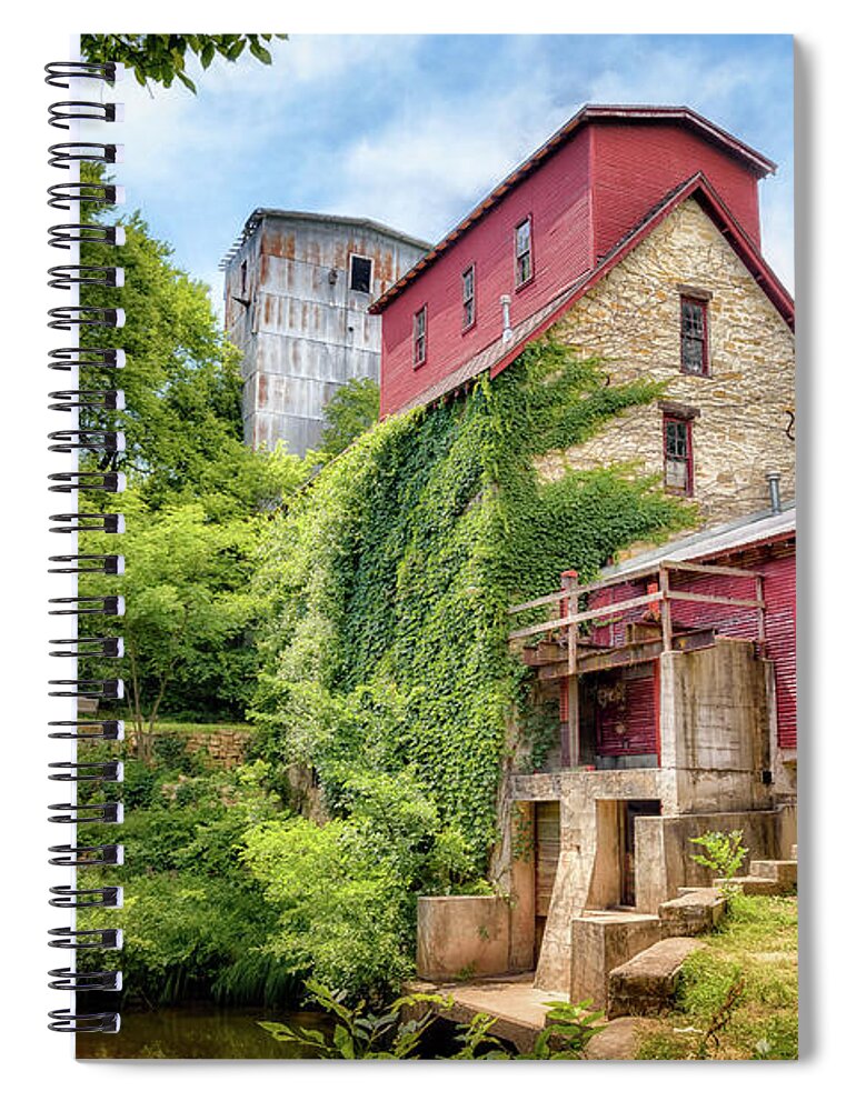 Oxford Spiral Notebook featuring the photograph Old Oxford Mill by James Barber