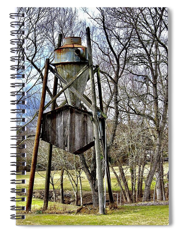 Cotton Gin Spiral Notebook featuring the photograph Old Times at the Cotton Gin by Tanya White