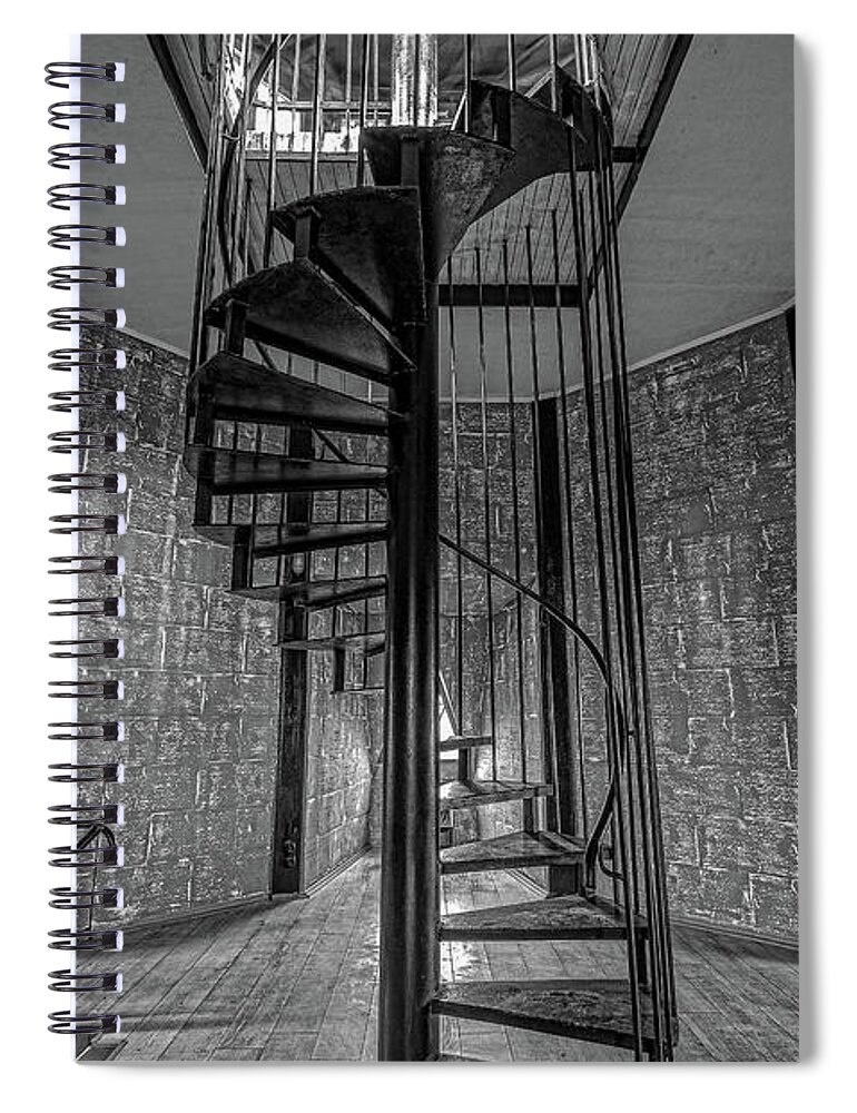 Staircase Spiral Notebook featuring the photograph Old tower. Mariupol. Staircase by Anna Rumiantseva