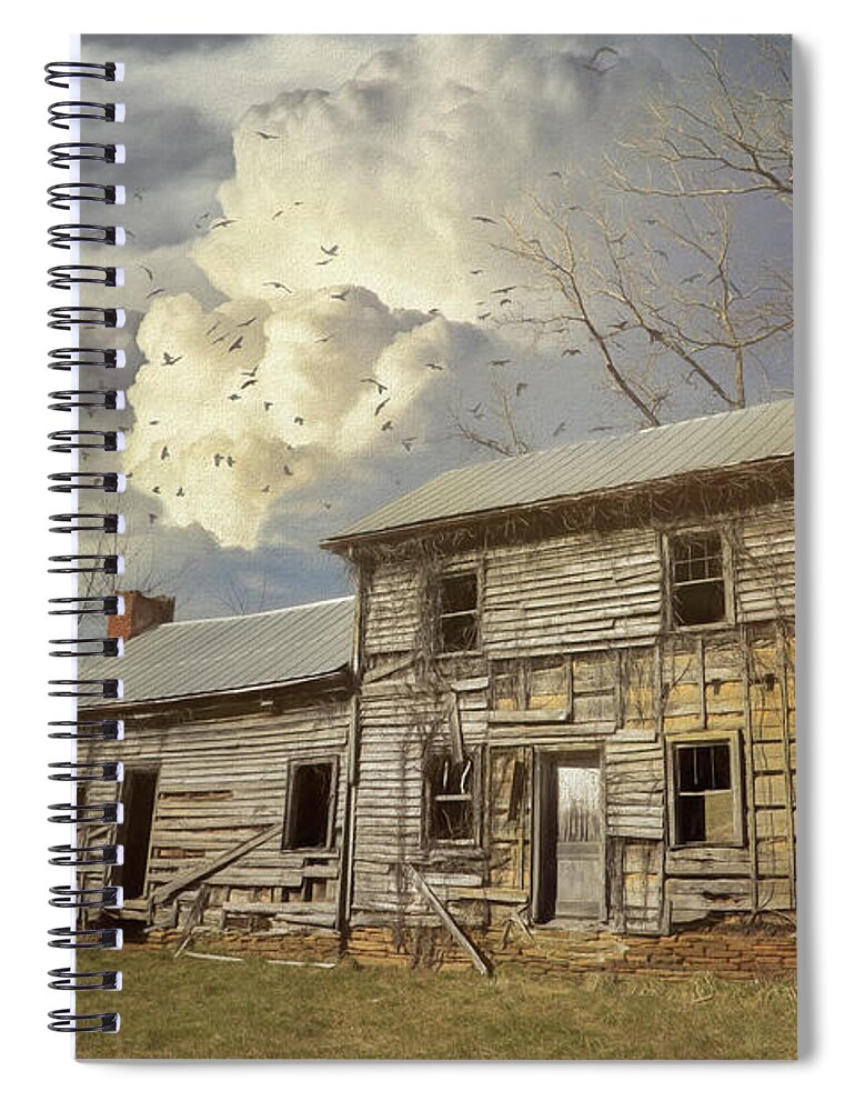  Spiral Notebook featuring the photograph Old Virginia Farm by Debra Boucher