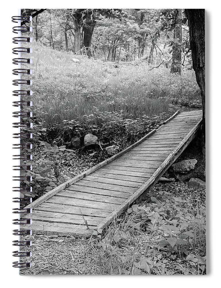 2018 Spiral Notebook featuring the photograph Old Wooden Bridge by Gerri Bigler