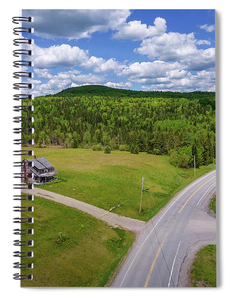 Pittsburg Nh Spiral Notebook featuring the photograph Ole House In Pittsburg, NH by John Rowe