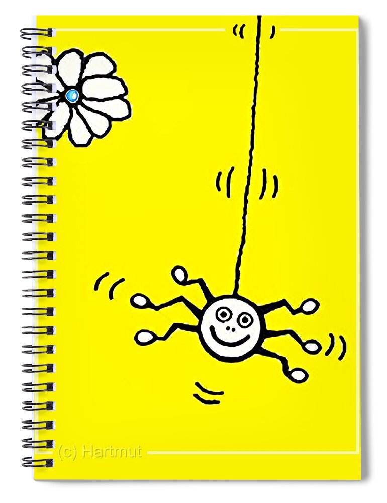 Oleg Spiral Notebook featuring the mixed media  OLEG from Russia by Hartmut Jager