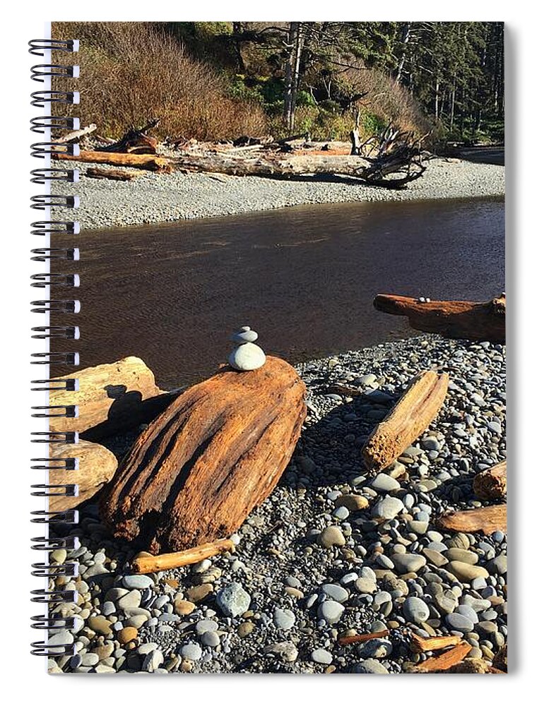 Rocks Spiral Notebook featuring the photograph Olympic National Park by Jerry Abbott