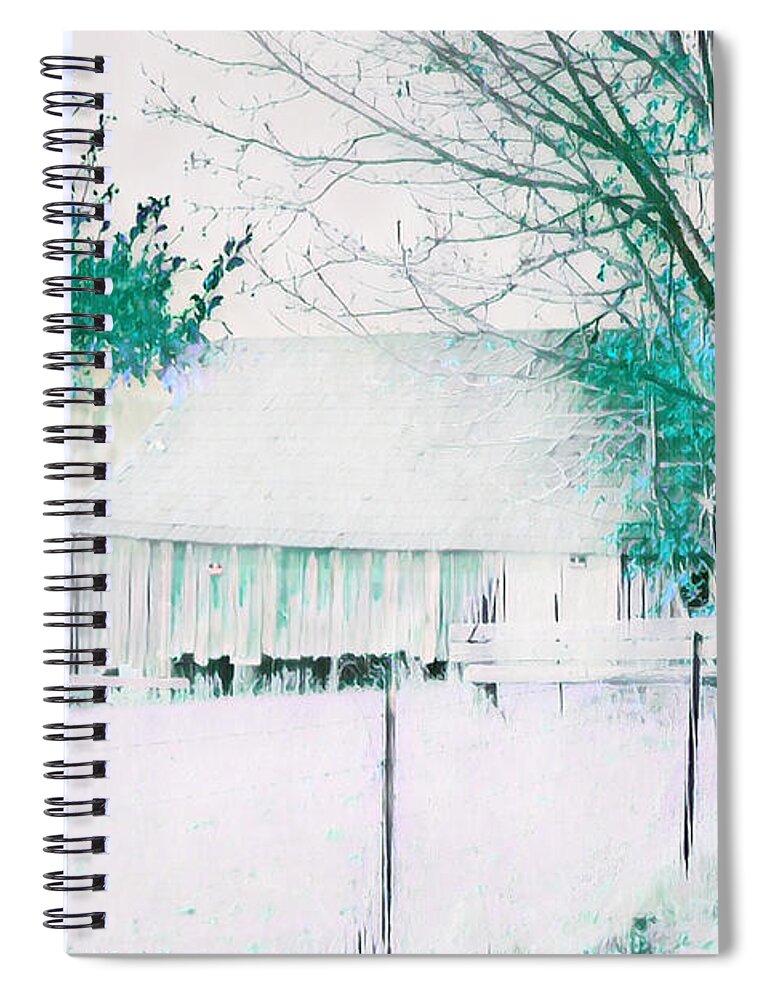 Barn Spiral Notebook featuring the photograph Olympic Peninsula Barn color by Cathy Anderson