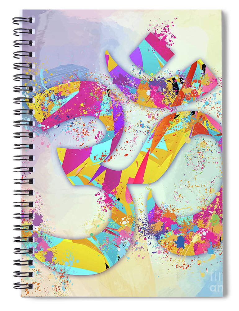 Abstract Art Spiral Notebook featuring the digital art Om by Olga Hamilton