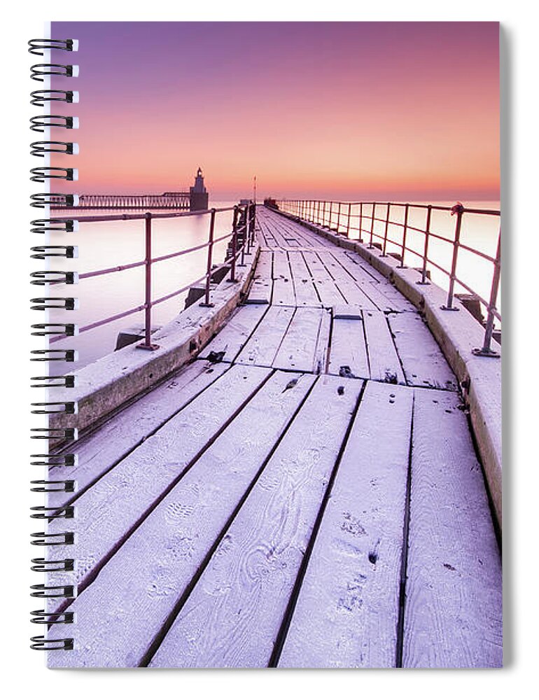 Northumberland Spiral Notebook featuring the photograph On a cold and frosty morning by Anita Nicholson