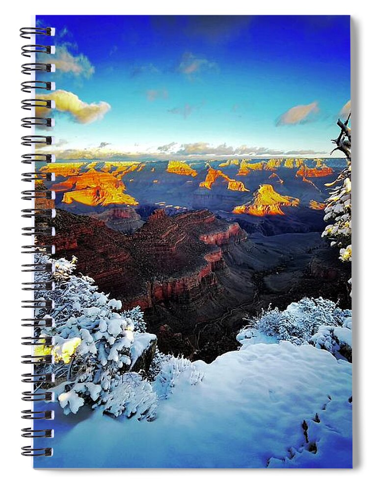 Landscape Spiral Notebook featuring the photograph On The Edge by Kevyn Bashore