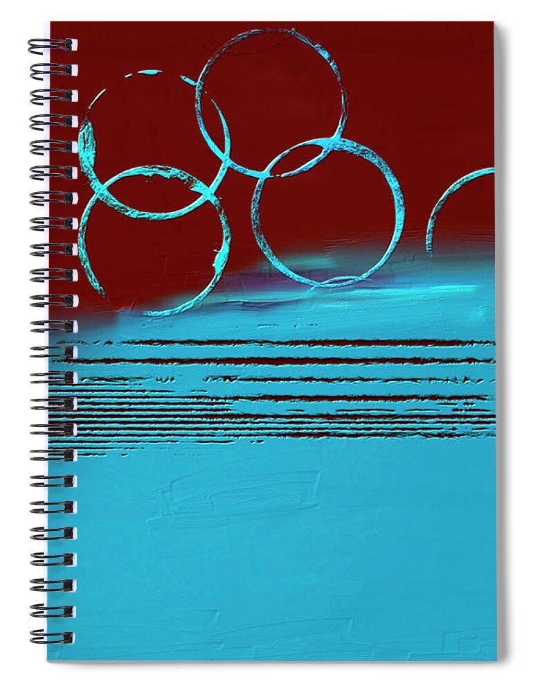 Abstract Spiral Notebook featuring the digital art On the Edge by Marina Flournoy