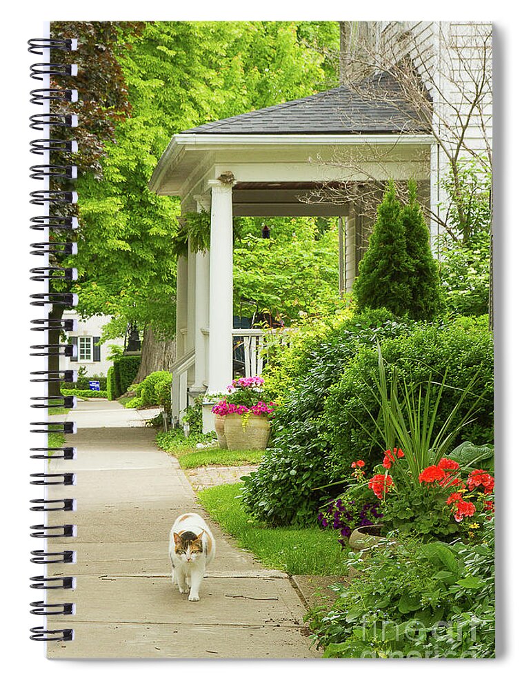 Flowers Spiral Notebook featuring the photograph On the Garden Walk by Marilyn Cornwell