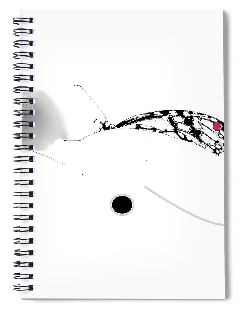 Abstract Spiral Notebook featuring the photograph On The Line by Alida M Haslett